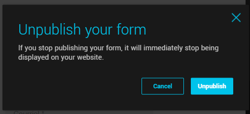 Confirmer pour arr&ecirc;ter la publication
