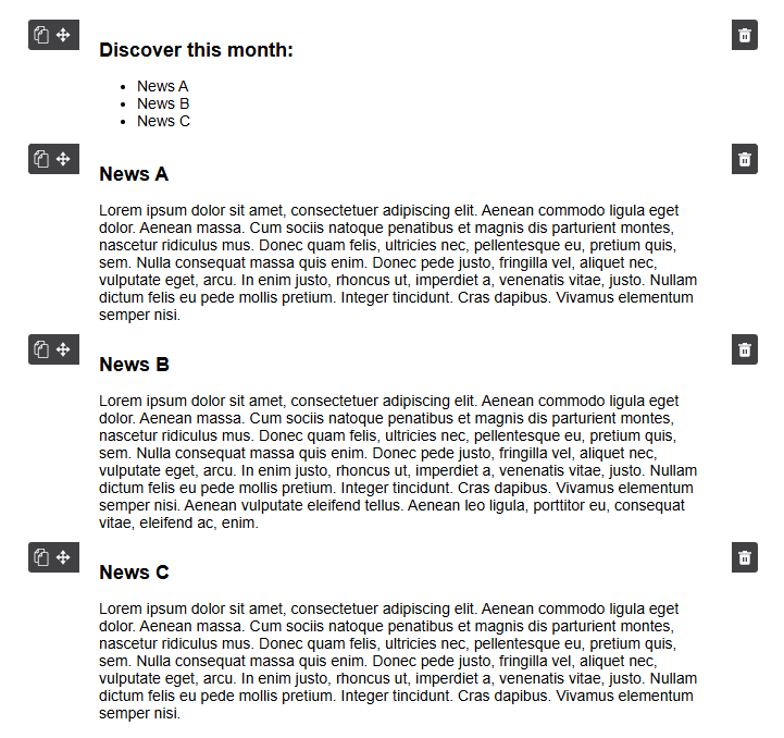 Discover this month (example)