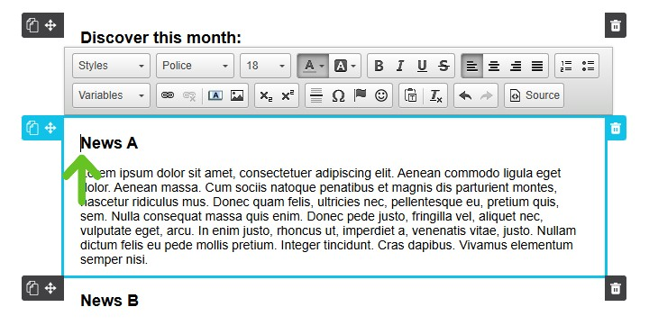 Put your mouse at the spot you would like to put your anchor