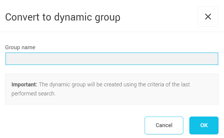 Convert to dynamic group