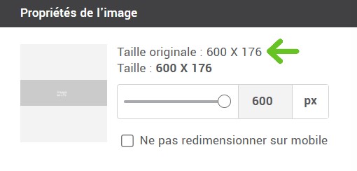 Propri&eacute;t&eacute;s de l'image
