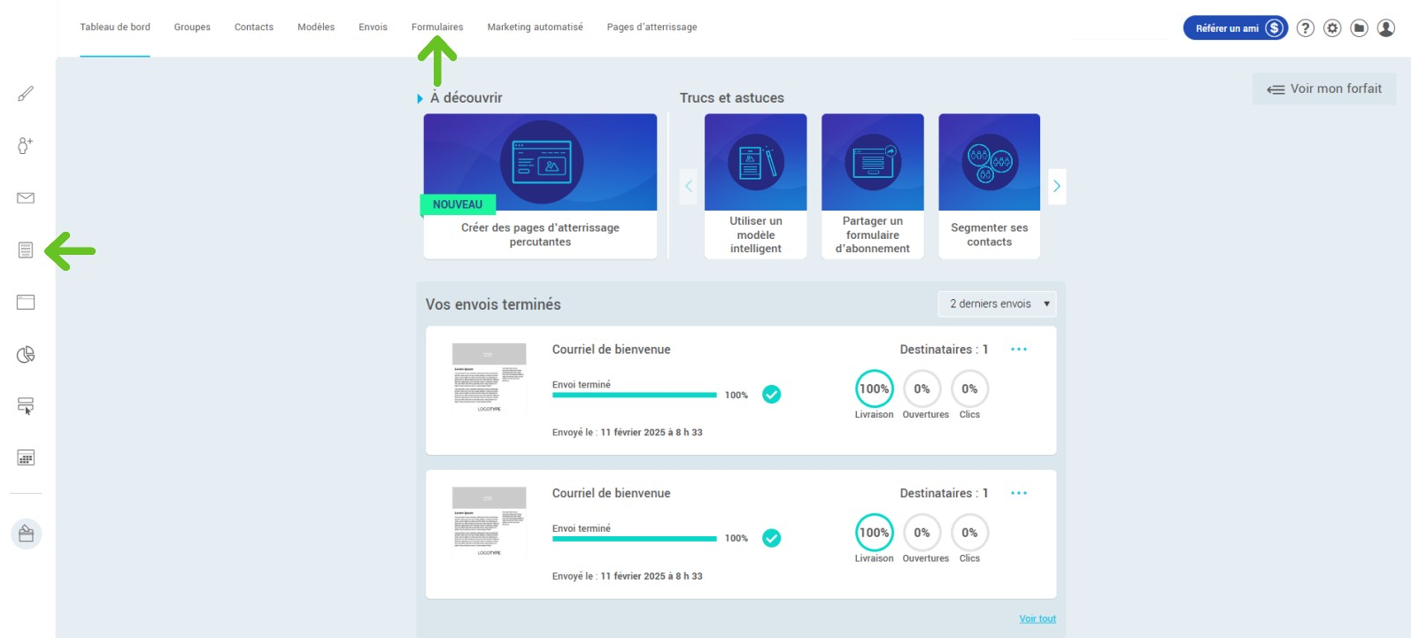Cr&eacute;er un nouveau formulaire