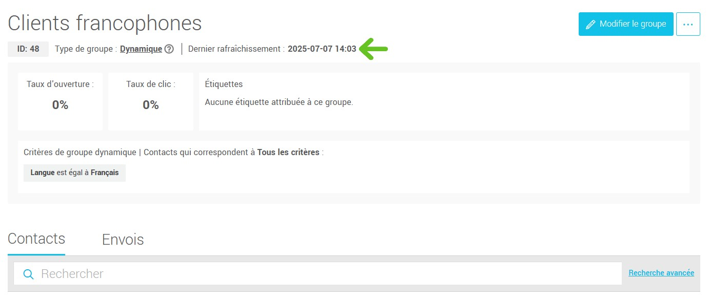 Dernier rafra&icirc;chissement