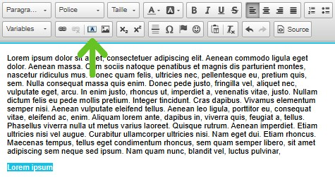 Cr&eacute;er un bouton