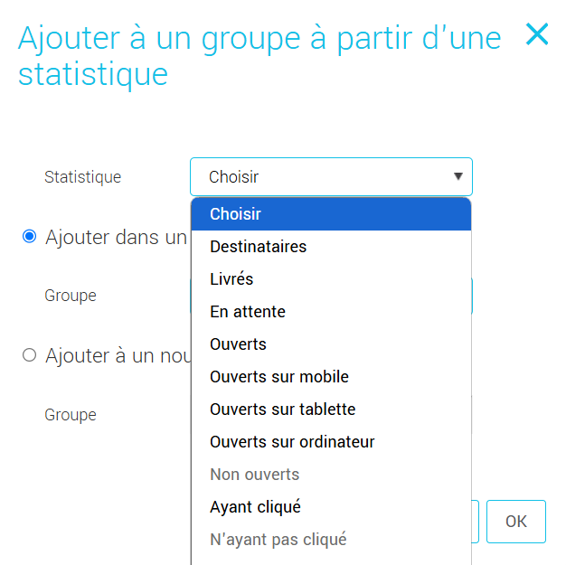 S&eacute;lectionner une statistique
